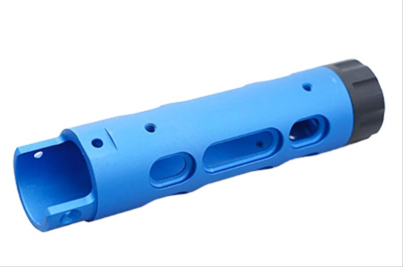 5KU Aluminum Outer Barrel For Action Army AAP 01 GBB Airsoft (Type B/ Blue)