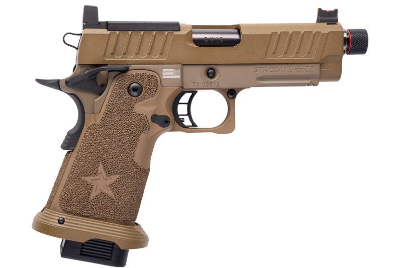 EMG (Army Armament) 6mm Pro Shop Staccato C2 2011 SOC GBB Airsoft w/ Stippling Grip (FDE)