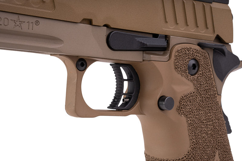 EMG (Army Armament) 6mm Pro Shop Staccato C2 2011 SOC GBB Airsoft w/ Stippling Grip (FDE)