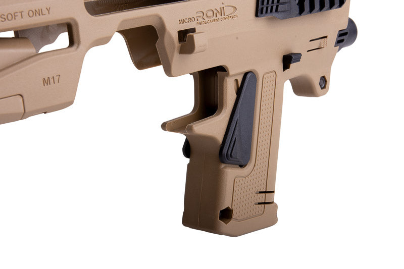 CAA Airsoft Division MICRO RONI Pistol - Carbine Conversion for Sig Sauer M17 &amp; M18 P320 GBB (Dark Earth)