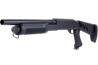 CYMA M870 3-Round Brust Multi-Shot Shell Loading Airsoft Spring Shotgun w/ Retractable Stock (CQB/CM353)