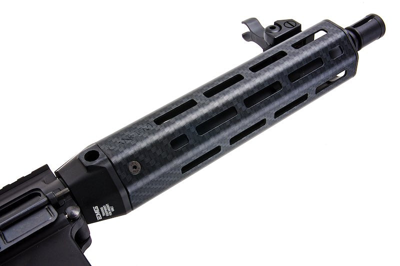 EMG (King Arms) Lancer Systems Licensed L15 Defense Airsoft Electric Gun AEG Rifle (Faux Carbon Handguard /8inch)