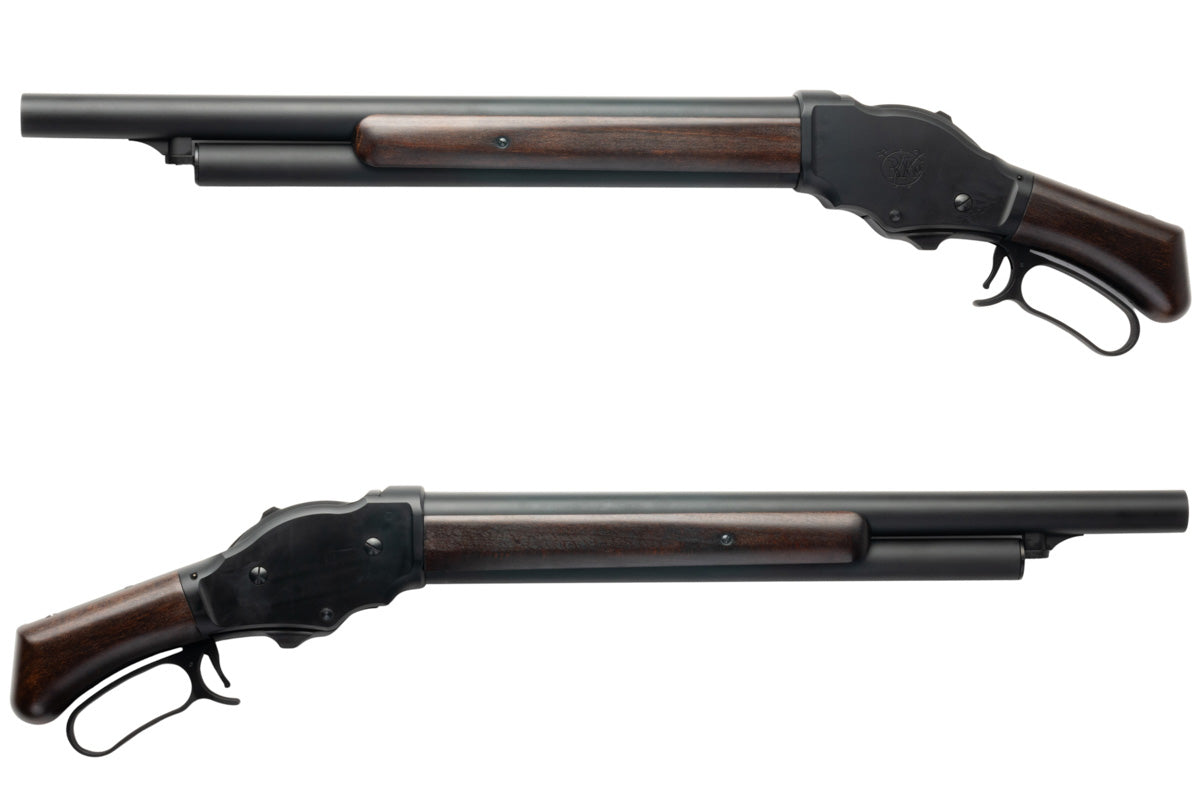 Marushin M1887 Short Gas Shotgun - Heavy Weight Matt Black Coating with Wood Stock