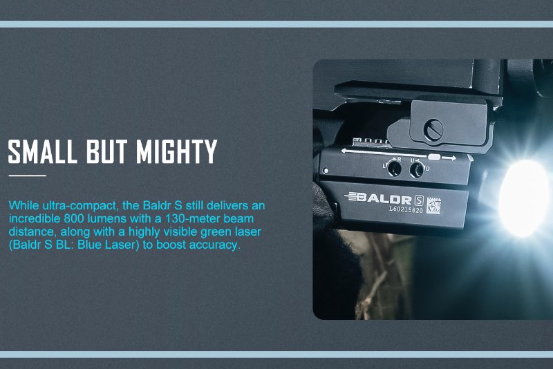OLIGHT Baldr S Tactical Flashlight & Green Laser