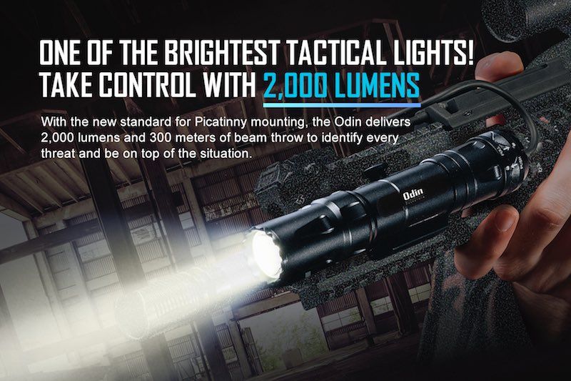 OLIGHT Odin Tactical Flashlight w/ 20mm Picatinny Rail Mount