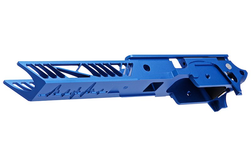 Dr. Black CNC Aluminum 4.3 inch Frame For Tokyo Marui Hi Capa GBB Airsoft (Type 1/ Blue)