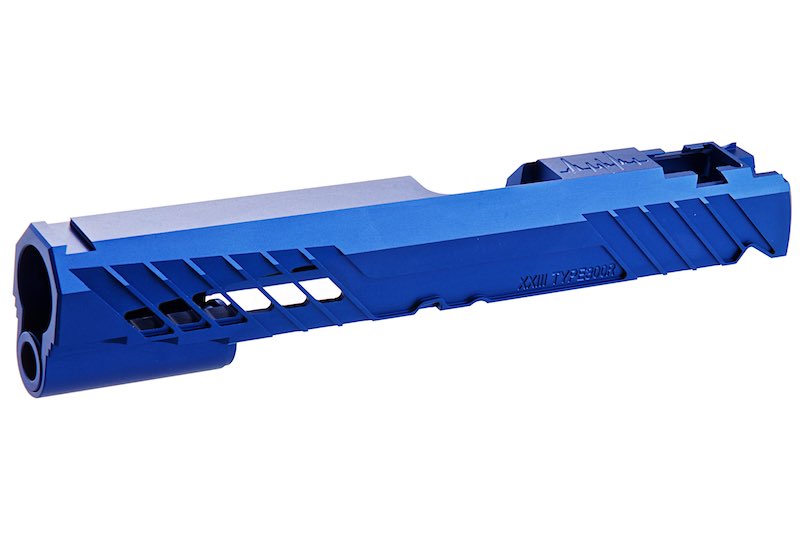 Dr.Black Type 300R Aluminum Slide For Tokyo Marui Hi Capa 5.1 GBB Airsoft Pistol (Blue/ With Marking)