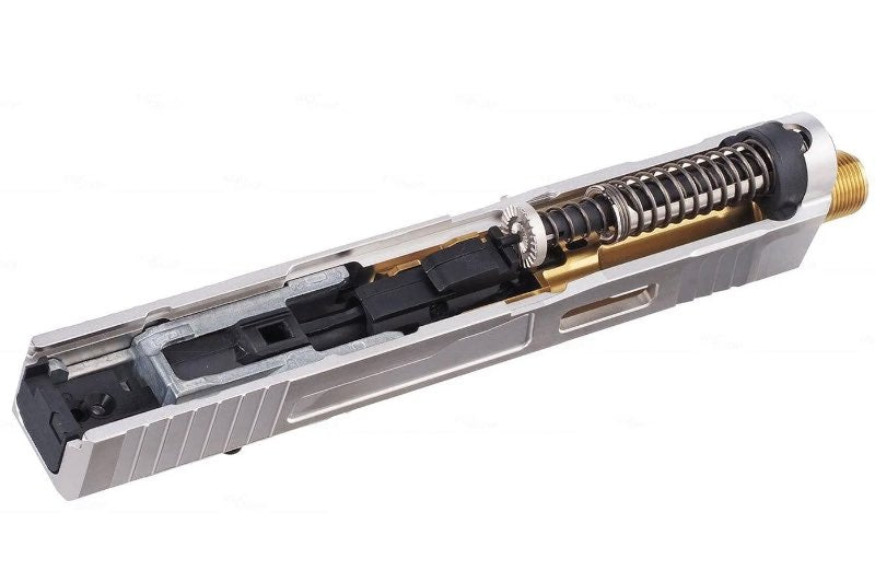 VFC Aluminum Fowler Industries MKII Complete Upper Slide Set For Glock 19 Gen 4 GBB Airsoft (Stainless Steel)