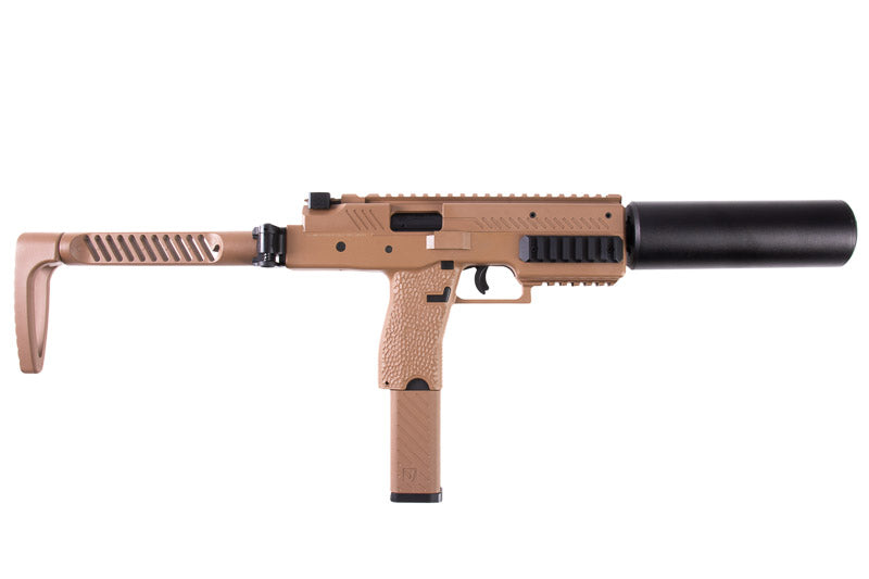 Vorsk VMP-1 GBB Airsoft SMG with 2 Magazines & Suppressor (Tan)