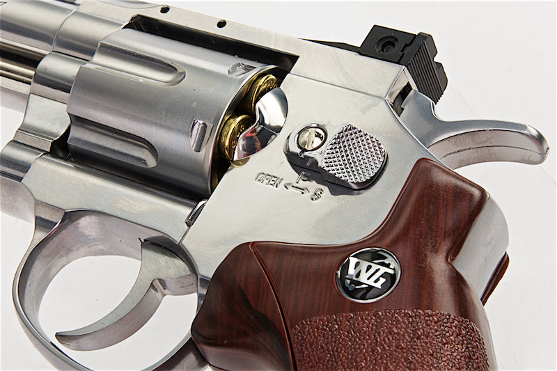 Gun Heaven (WinGun) 701 6mm Co2 Revolver (Brown Grip/ 4 inch/ Silver)