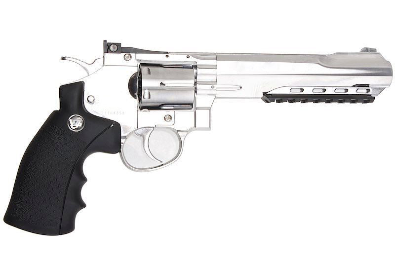 Gun Heaven (WinGun) 702 6 inch 6mm Co2 Revolver (Black Grip/ Silver)