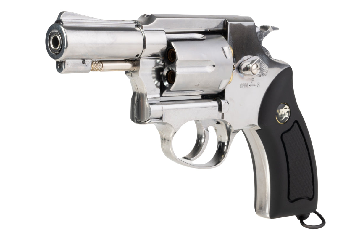 Gun Heaven (WinGun) 731 Sheriff M36 2.5 inch Co2 Revolver (Black Grip/ Silver)