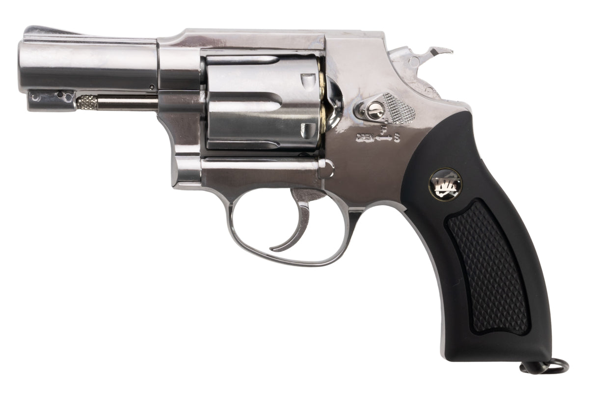 Gun Heaven (WinGun) 731 Sheriff M36 2.5 inch Co2 Revolver (Black Grip/ Silver)