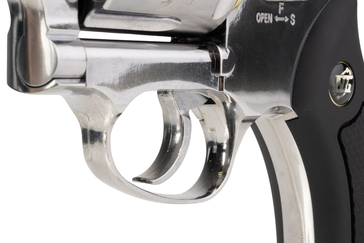 Gun Heaven (WinGun) 731 Sheriff M36 2.5 inch Co2 Revolver (Black Grip/ Silver)