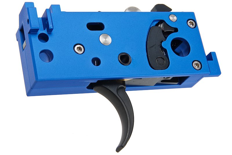 BJ TAC CNC Aluminum Adjustable Complete Trigger Box For Tokyo Marui MWS GBB Airsoft Guns (Blue)