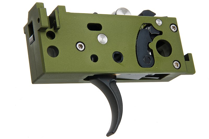 BJ TAC CNC Aluminum Adjustable Complete Trigger Box For Tokyo Marui MWS GBB Airsoft Guns (OD)