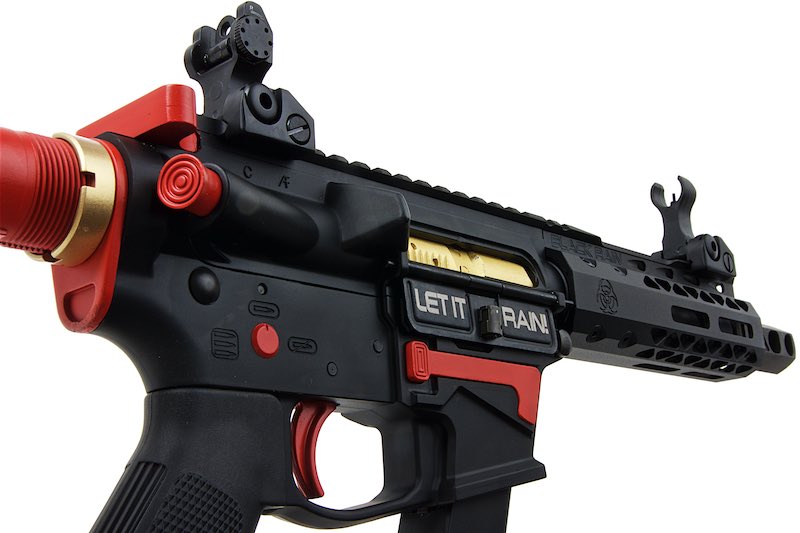 EMG Black Rain Ordnance 9mm Carbine GBB Rifle Airsoft Guns (Black/ Red)