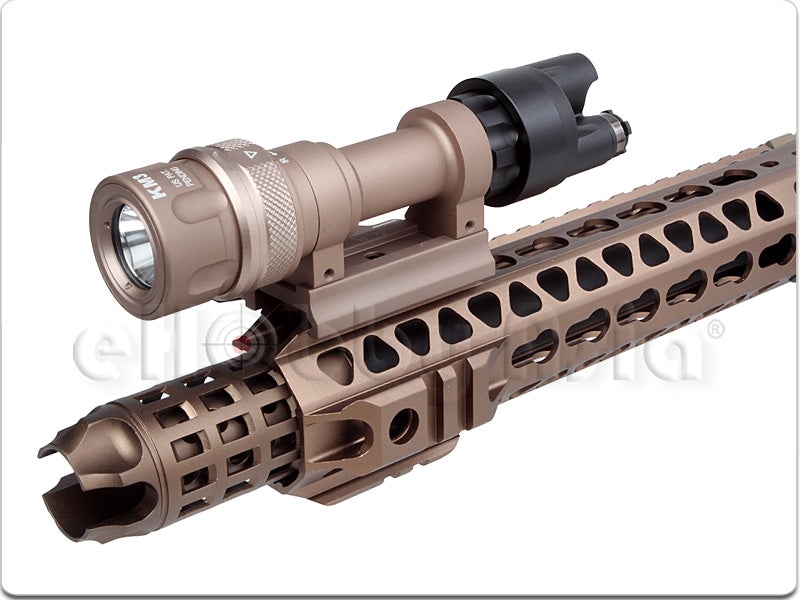 Blackcat M-952 Tactical Flashlight with Rail Mount (Tan)