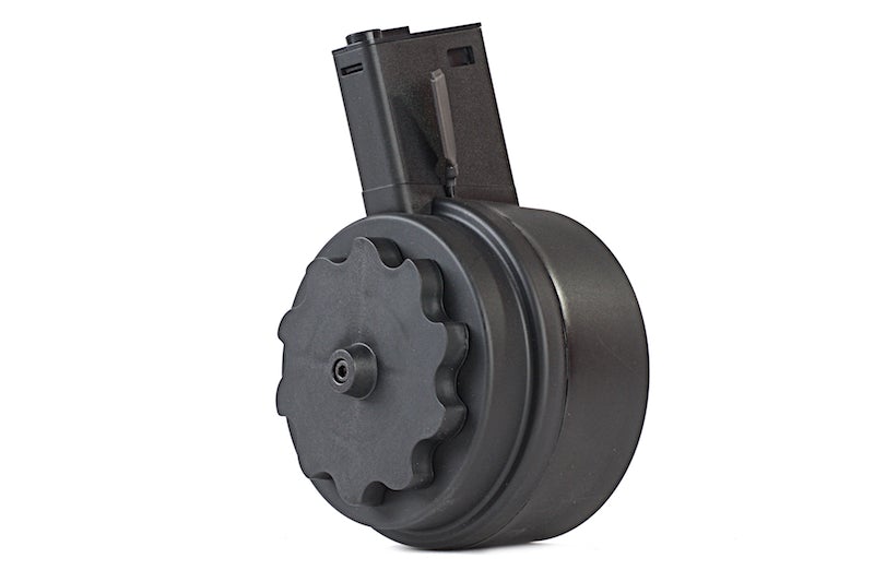 G&P 1500rds Attack Type Auto Winding Drum Magazine for Marui M16 Series (Black)