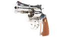 Tanaka Colt Python .357 Magnum R-Model 3 Inch Nickel Finish Gas Revolver (Silver)