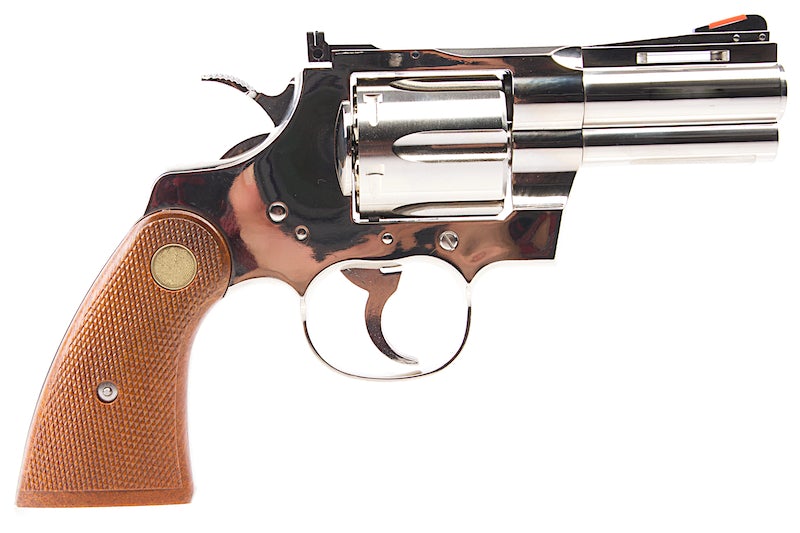 Tanaka Colt Python .357 Magnum R-Model 3 Inch Nickel Finish Gas Revolver (Silver)