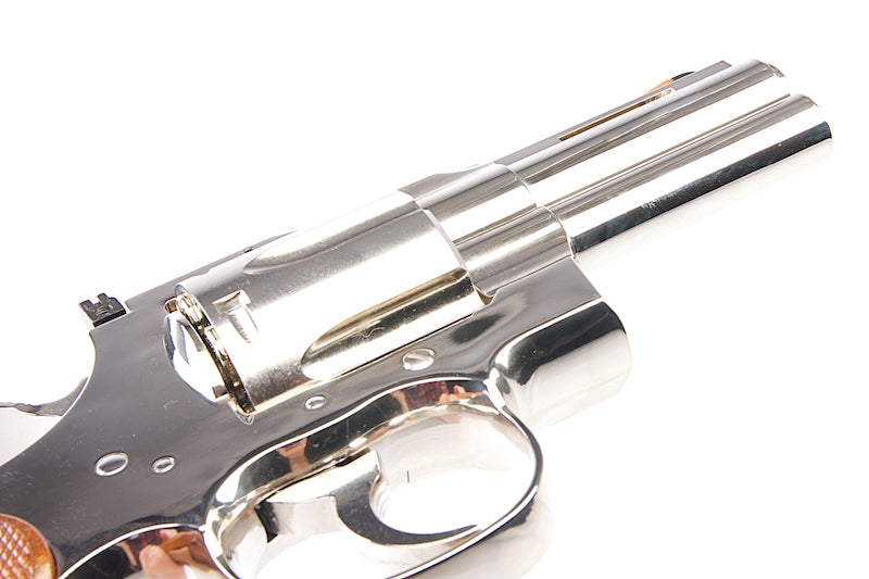 Tanaka Colt Python .357 Magnum R-Model 3 Inch Nickel Finish Gas Revolver (Silver)